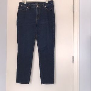 Talbots dark wash slim ankle jean